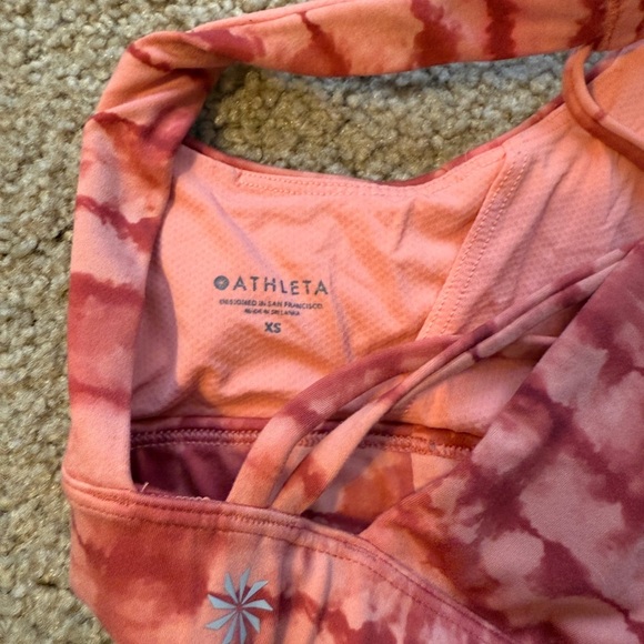 Athleta Pink and Red Tie-Dye Sports Bra - Picture 4 of 4